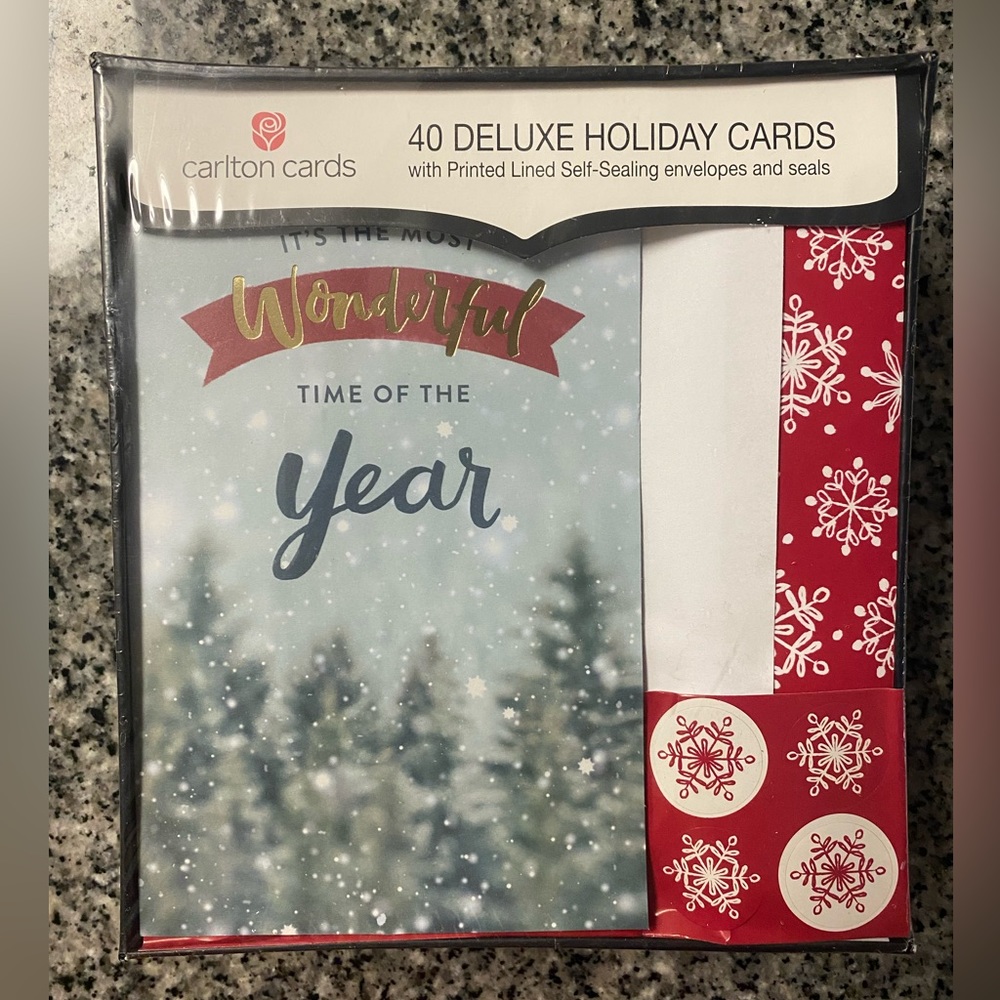 Carlton Deluxe Holiday Christmas Cards Set